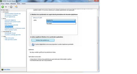 Hdmi bağlantıda görüntü var ses yok(önceden vardı)
