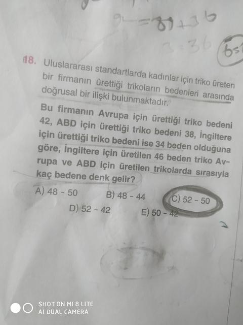 Beden ilişkisi - Matematik