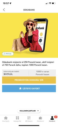 Hopi Odeabank 1000 TL Paracık