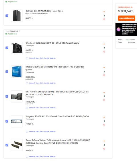 Ofis İçin Masaüstü Pc Tavsiyesi