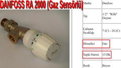  2 aylık satılık danfoss ra2000 gaz sensörlü termostatik vana tercihen izmir içi elden teslim