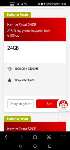 Vodafone bayram özel tarifeler