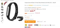  Xiaomi Mi Band 1S (nabız ölçen-yeni versiyon) 15.59$ GearBest