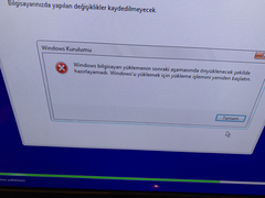 Windows 10 format atarken hata..