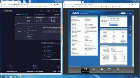 SATILMIŞTIR Zyxel VMG 3312-B10B VDSL2 Modem (Tüm Operetörlerde Çalışır)