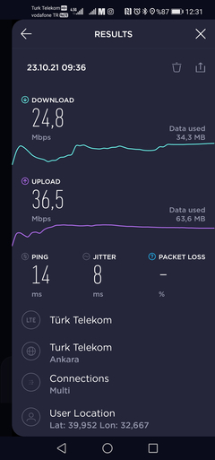 TÜM OPERATÖRLER 4,5G HIZ TESTİ [ANA KONU] 5G YE DOĞRU ADIM ADIM