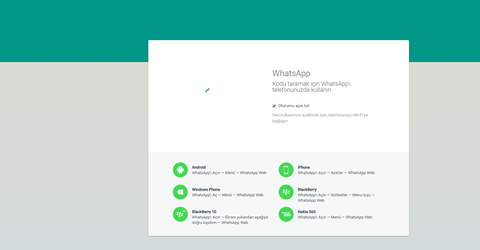 web whatsapp qr kod cıkmıyor