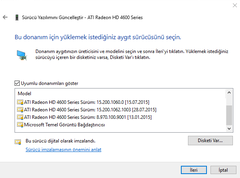  Ati Radeon HD 4600 Serisi ekran kartı olanlar için Windows 10 sürücüsü