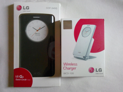  Orjinal CCF-345 LG G3 Quickcircle kılıf ve WCD-100 LG G3 Wireless Charger