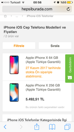 İPHONE X 256gb 5,492 TL HEPSİBURADA SICAK FIRSAT 