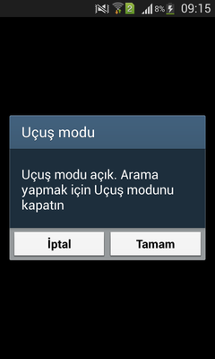  Galaxy SII uçuş modu sorunu (Çözebilen olmadı henüz)