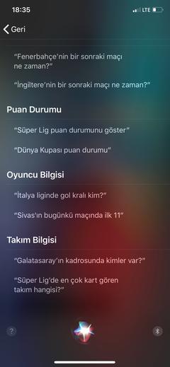 Siri Türk Futbolu’nu Öğrenmiş!