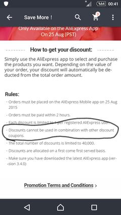  Aliexpress Mobil Uygulama - 25 Ağustos Happy Sale İndirimleri