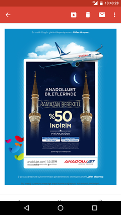 Anadolu jet %50 indirim