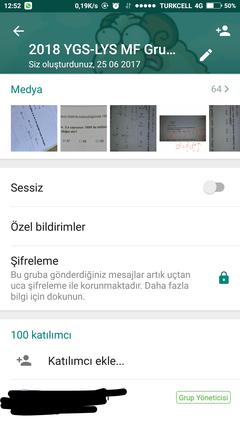 2018 YGS LYS mf için WhatsApp grubu buyurun.