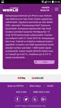 Yapı kredi şok 3×50 20 tl puan mobil ödeme ile yapılırsa 50 tl puan