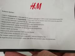 H&M 200 E 50 TL indirim