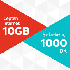 Türk Telekom 8GB - 1000DK - 1000SMS = 29 TL