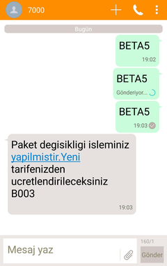 Vodafone 22 tlye 5gblik mega5gb, Doldur özellikli