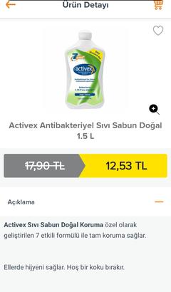 1 lt Activex 10 TL (10 TL Üzeri Alışverişe) | Gratis