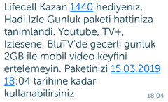 Lifecell hediye 'Hadi' paketi | Her ayın 14'ü saat 14:40'ta