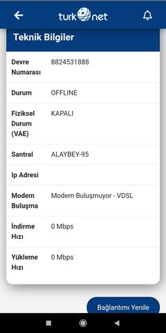Türknet durum offline