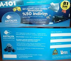  A101 mağazaları, Antalya Aquarium girişe %50 indirim veriyor