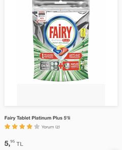 Fairy Platinum Plus 5’li - 5,95TL. (Özdilek/teyim)