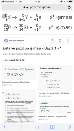 Pozitron bozunmasında kütle numarası