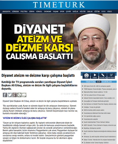 Diyanet ateizm ve deizme karşı çalışma başlattı