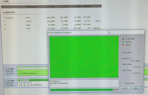 SSD sadece rom modunda çalışıyor