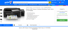 Yazıcı ihtiyacı olan kaçırmasın Epson L382 Tarayıcı Fotokopi Mürekkep Tanklı Yazıcı C11CF43402 327tl