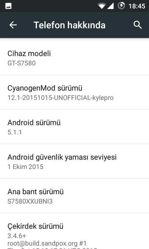 Samsung Galaxy Trend Plus GT-S7580 Cyanogenmod 12.1 (Android 5.1.1) Yükleme Rehberi