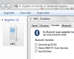  Windows 7 ve bluetooth Sorunu