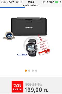  Pantum p2500 lazeryazıcı+casio saat 200 tl