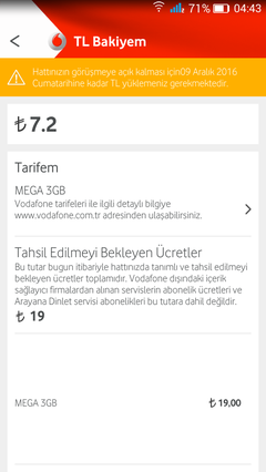 [Bitti]Vodafone 500-600dk Bin Sms 3gb 19lira[faturasız]