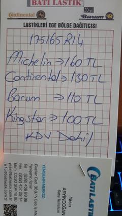  4 Lastik Alacağım bilgilendirme lütfen. IZMIR