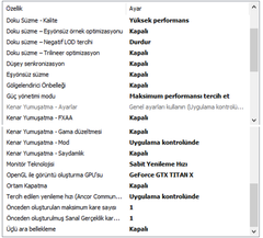 RTSS Scanline Sync/RTSS maximum FPS yükseltme/Düşük Geçikmeli V-Sync ON/Nvidia Ölçekleme Geçikmesi