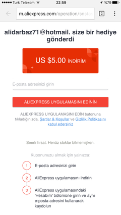 EFSANE ALIEXPRESS KAMPANYASI BİTMİŞTİR.