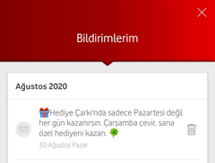 Vodafone Haftalık Çark hediyelerini buyrun yazalım