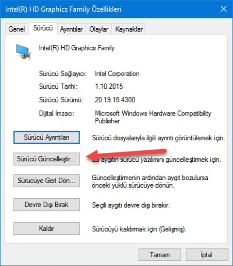İntel Ekran Kartı Güncelleme Sorunu Çok ÖNEMLİ