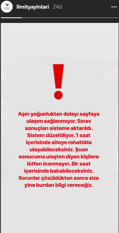 Limit Türkiye Geneli Sınav Sonuçları