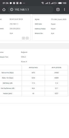 VDSL Hat Zayıflaması (dB) Değerleri [ANA KONU]