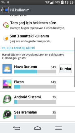  LG G2 Batarya Kalibre Etme