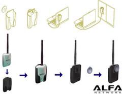  ALFA 500 - 1000 - 2000 mW wireless adaptör - vantuzlu aparatıyla İNDİRİM