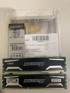 SATILIK CRUCIAL 8X2 DDR3 1600MHZ CL9 RAM