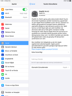 İpad Otomatik Güncelleme Hakkında