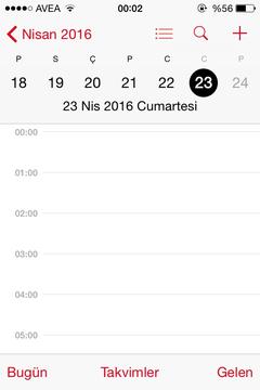  iPhone takvimde özel günler gözükmüyor