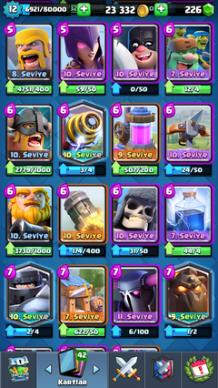 Clash Royale 12 LVL ilk sahibinden SATILIK hesap