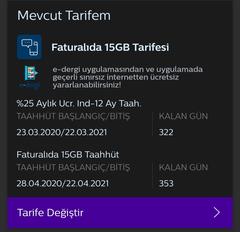 Türk Telekom Faturalıda 15GB 35TL (39TL Oldu) Tarifesi Kullananlar Kulübü